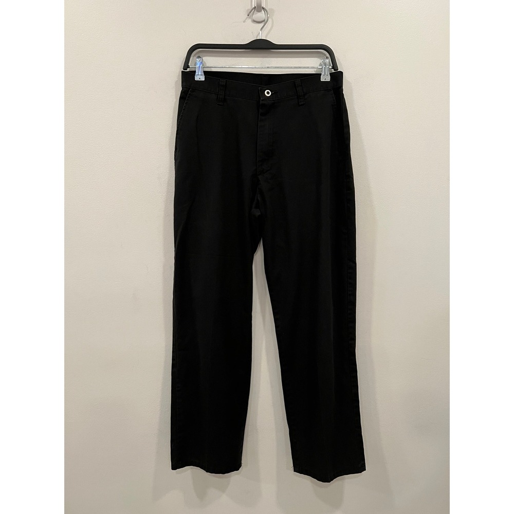 Rustler Mens Khaki Pants 32x30 Black Flat Front Workwear Chino Straight Leg